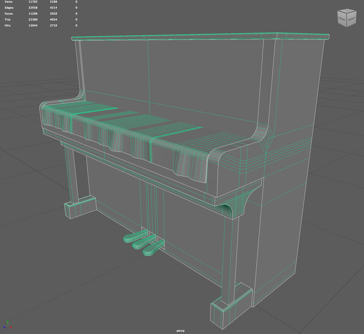 Piano wireframe