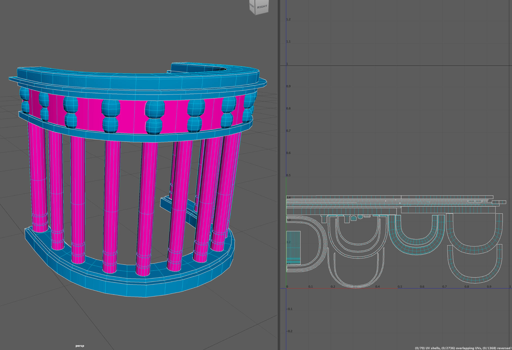 Witness stand UV view