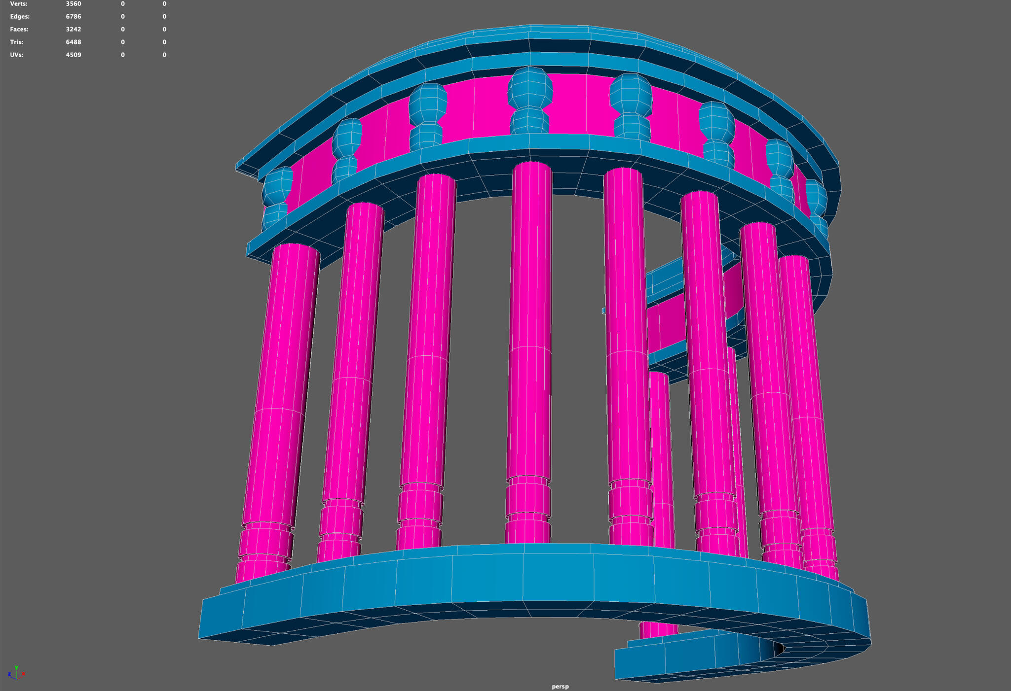 Witness stand wireframe view 1