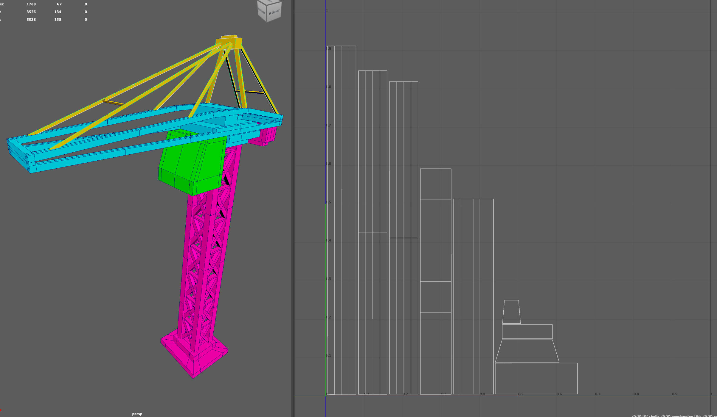 Construction crane UV view 4