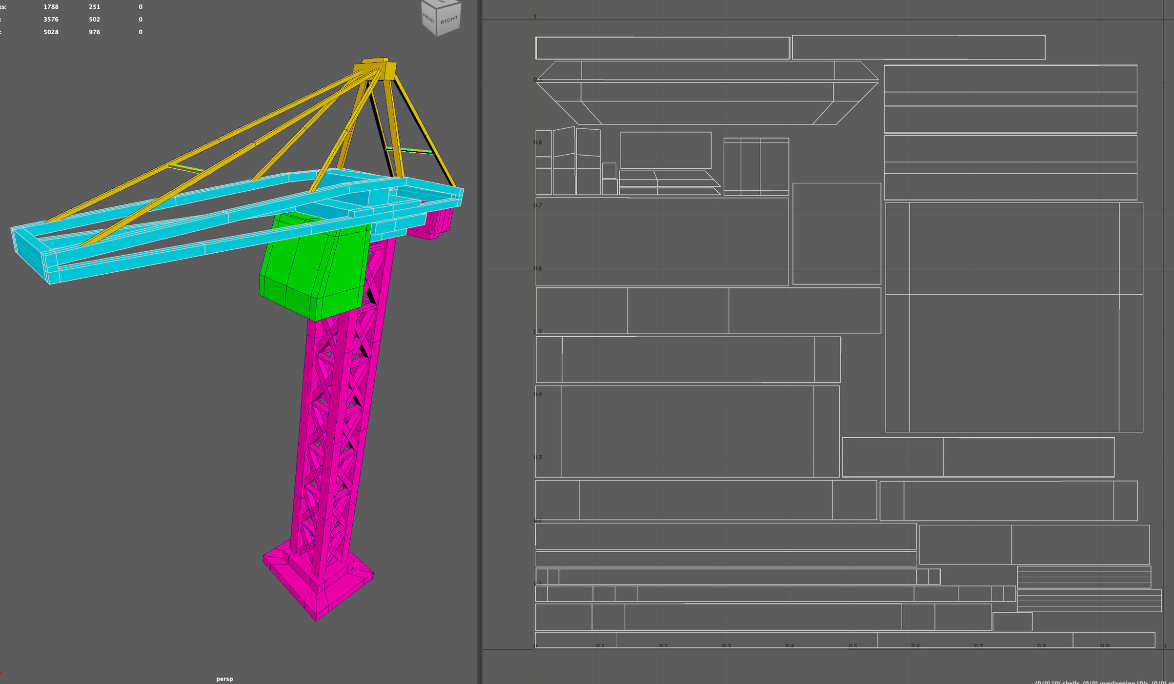 Construction crane UV view 3