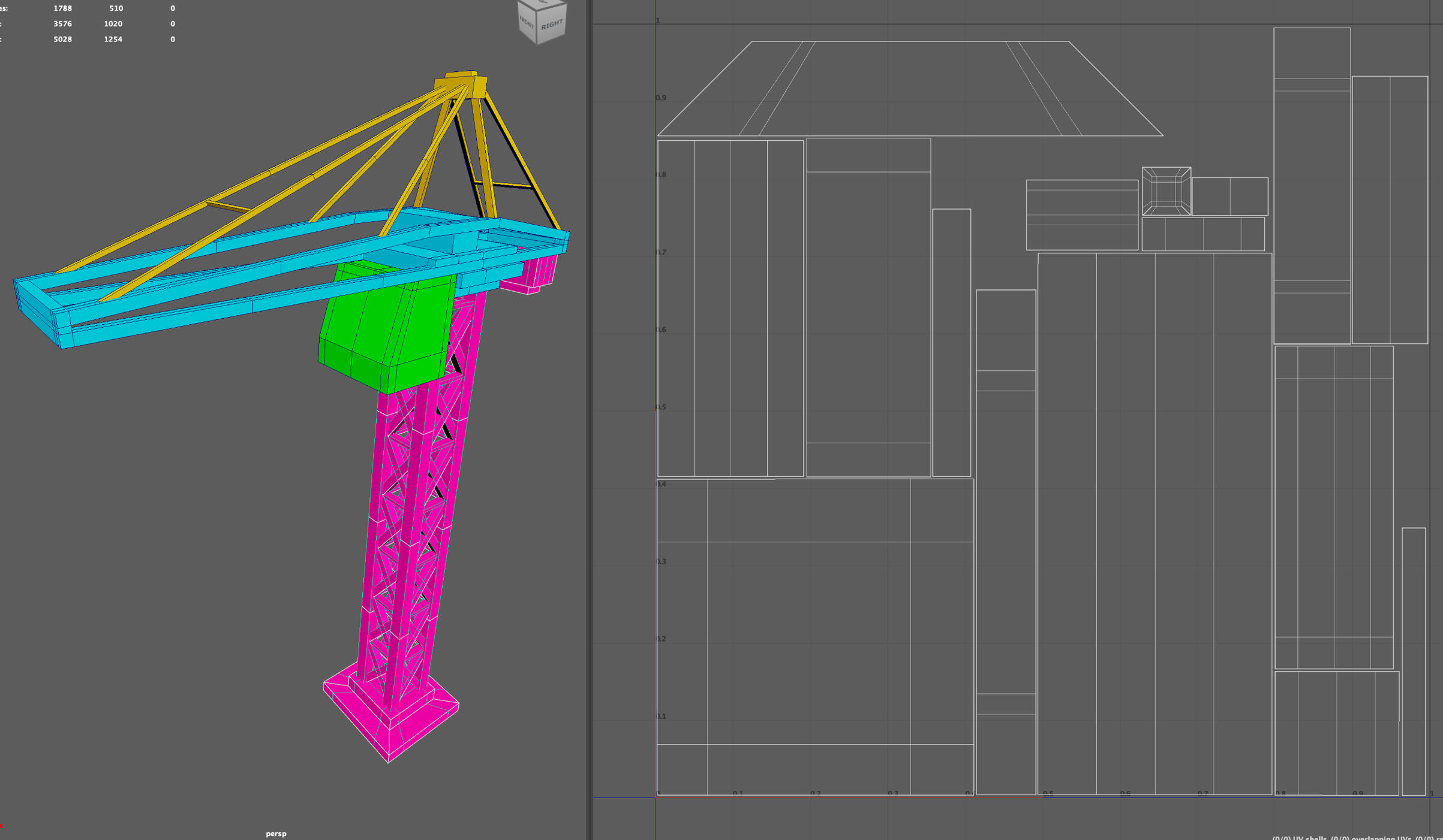 Construction crane UV view 2
