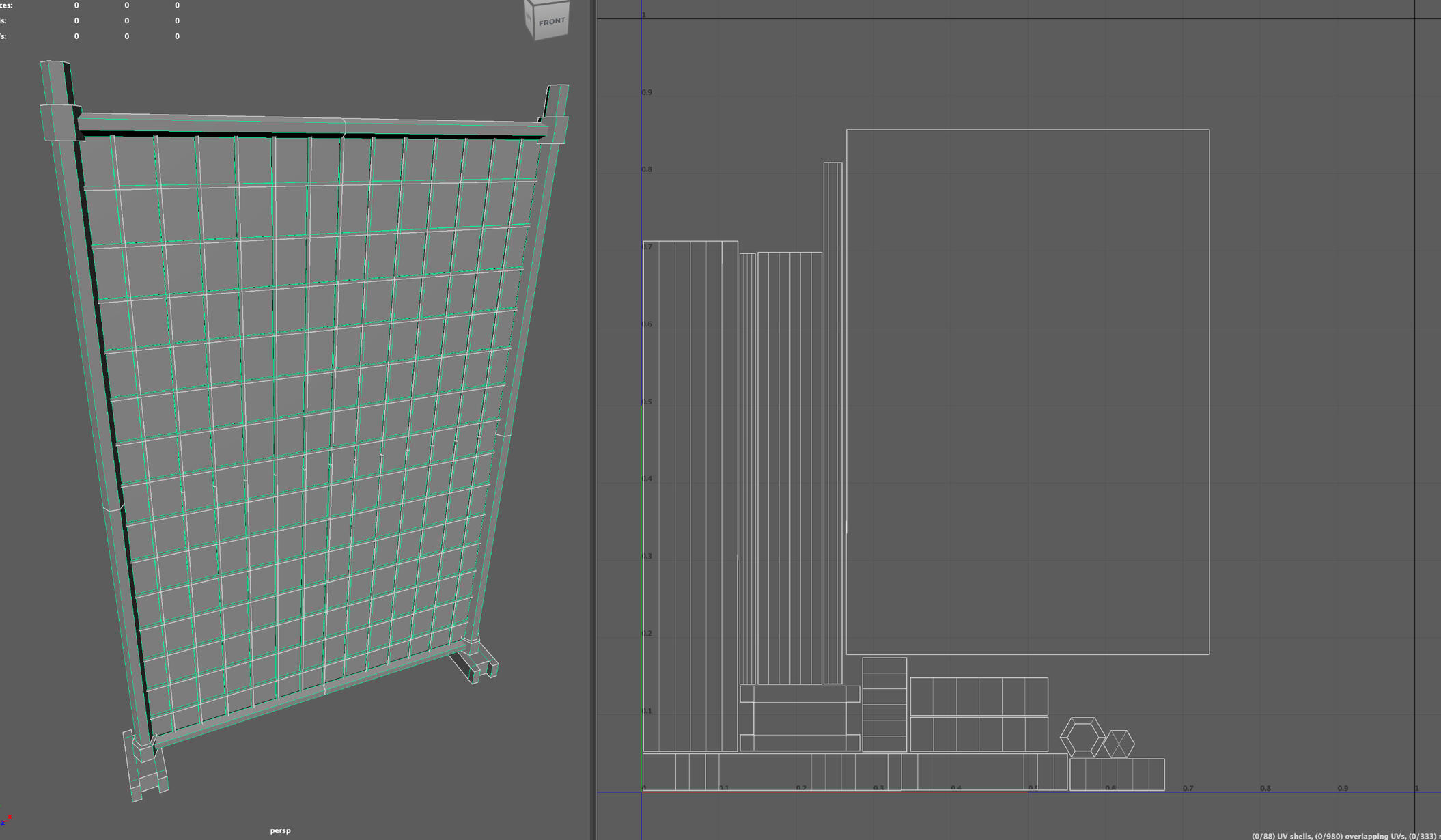 Tall fence (small) UV view