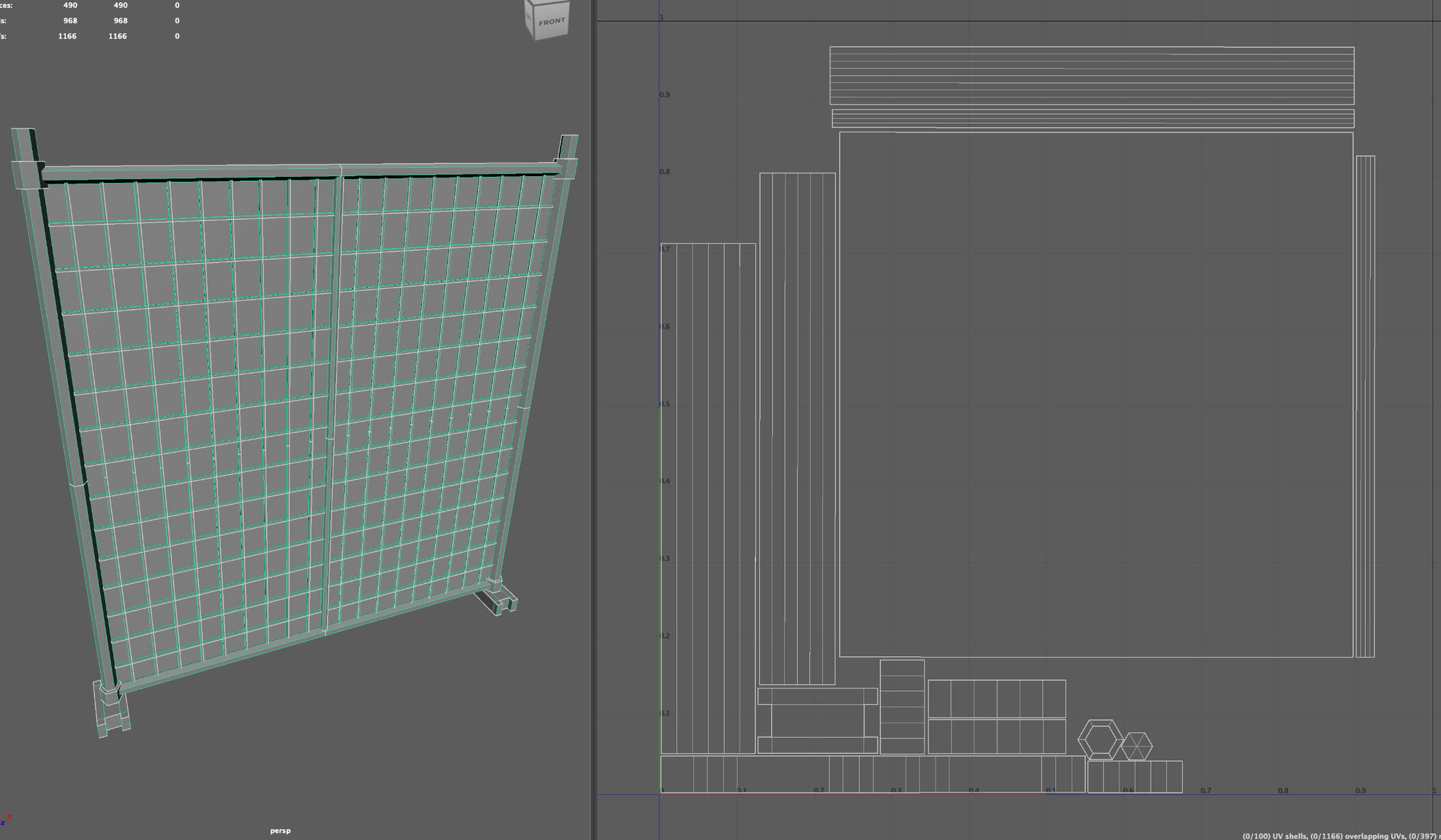 Tall fence (big) UV view