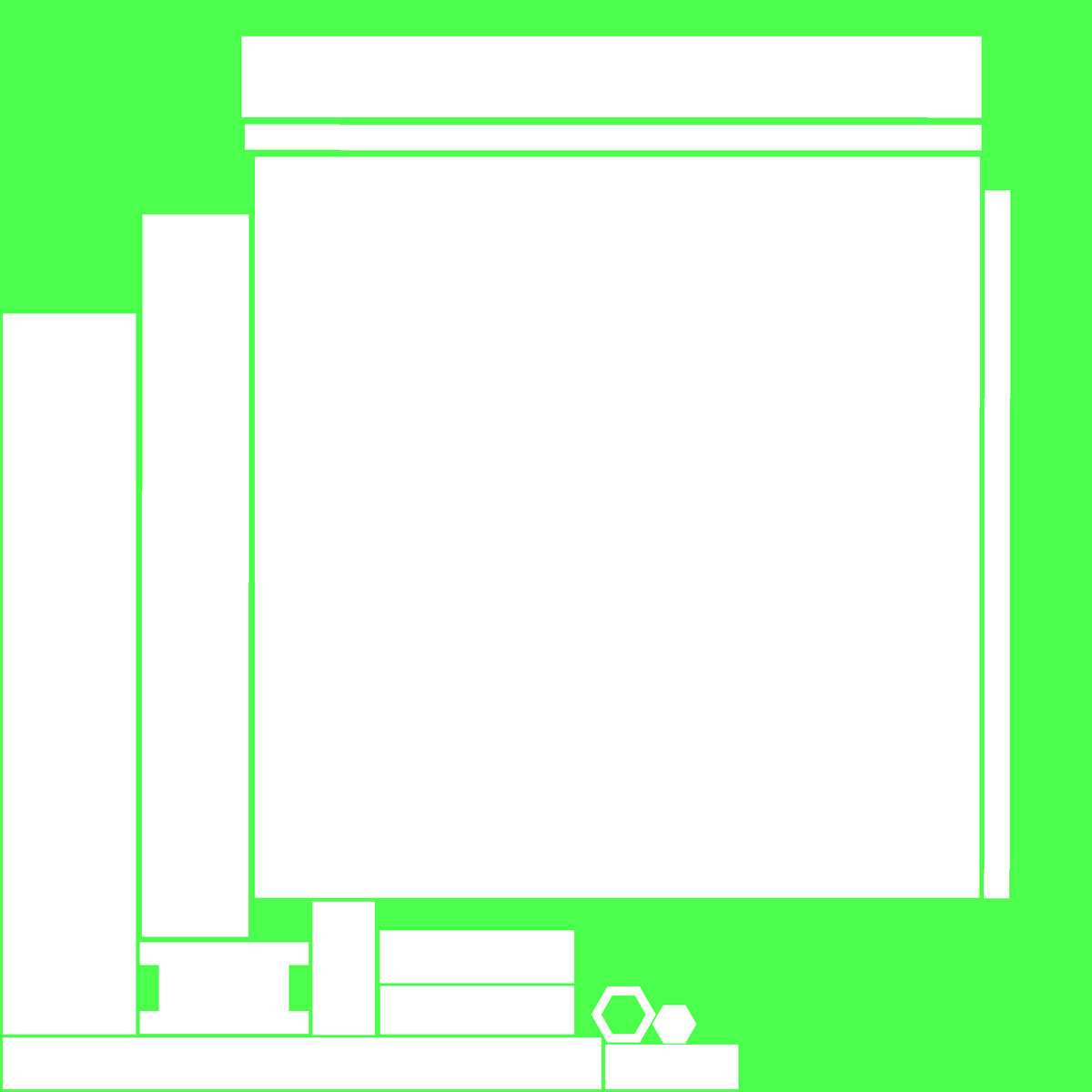 Tall fence (big) metallic map