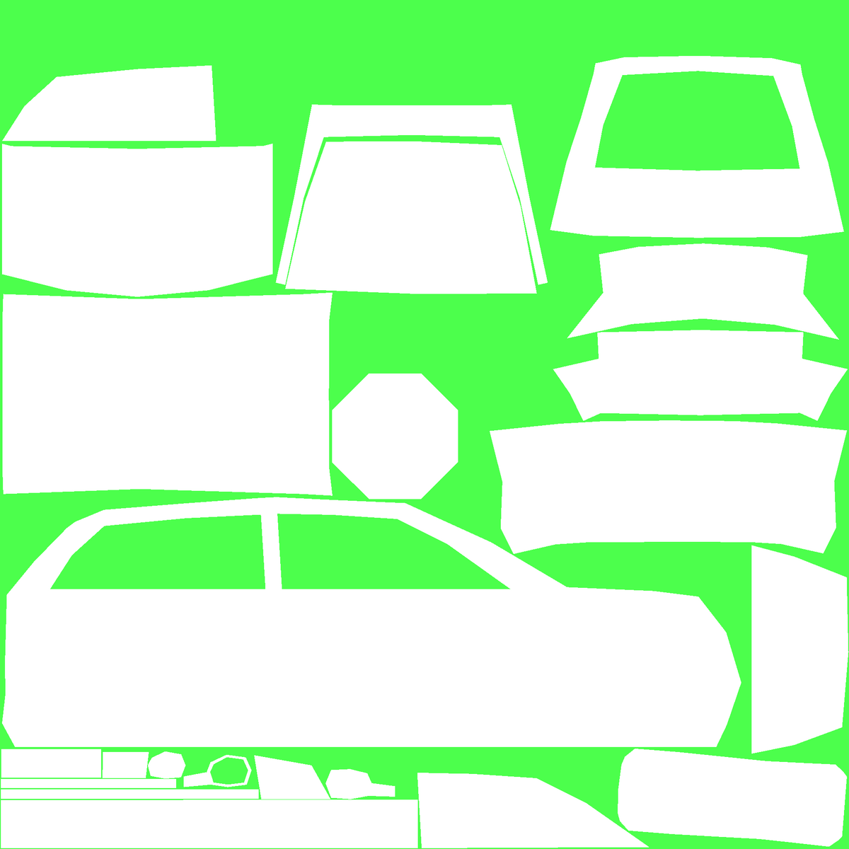 Regular car metallic map